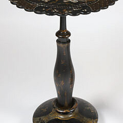 Pair of Scenic Mother of Pearl Inlaid Papier Mache Brandy Stands, 19th Century
