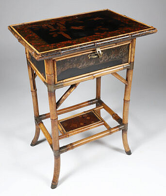 38-4936 Bamboo Laqured Sewing Stand A_IMG_8011