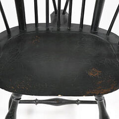 Pair of Nantucket Style Brace Fan Back Windsor Armchairs, Contemporary