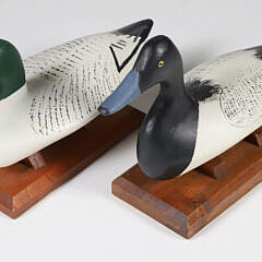 Pair of Dr. John Carriere Carved Miniature Duck Decoys 