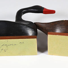 Pair of Dr. John Carriere Carved Miniature Duck Decoys 