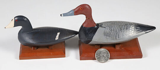 42592F Pair John Carriere Mini Duck Decoys A_IMG_5031