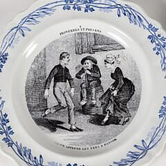 Set of Fourteen Creilet Montereau “Terre de Fer” France Humorist Plates