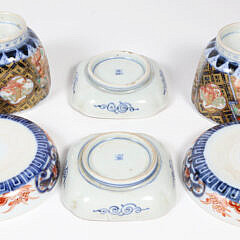 Six Pieces of Imari Porcelain in Fitted Box, 19th Century