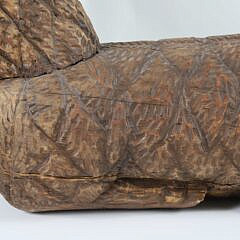 Vintage Folk Art Carved Wood Reclining Lamb