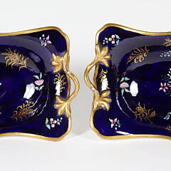 4621 Pair Continental Porcelain Dishes Sweet Meat A_IMG_5120