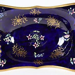 Pair Continental Porcelain Sweet Meat Dishes, 19th Century