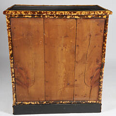 Decorative Bamboo and Lacquered Chest of Four Drawers