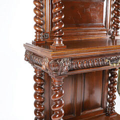 Finely Carved Signed Sauvrezy Two Tier Cabinet, 19th Century