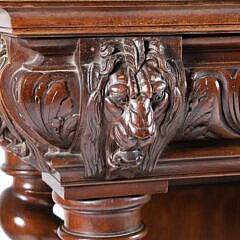 Finely Carved Signed Sauvrezy Two Tier Cabinet, 19th Century