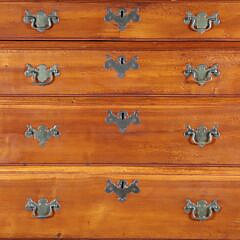 New Hampshire Dunlap School Cherry Chest on Chest, 18th Century