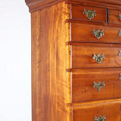 New Hampshire Dunlap School Cherry Chest on Chest, 18th Century
