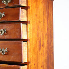 New Hampshire Dunlap School Cherry Chest on Chest, 18th Century