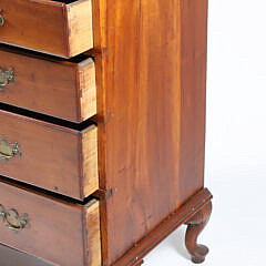 New Hampshire Dunlap School Cherry Chest on Chest, 18th Century
