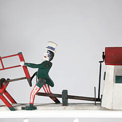 Uncle Sam Painted Wooden Whirligig on Base