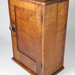 American Tiger Maple Hanging Miniature Cabinet, 19th Century