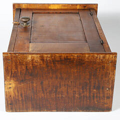 American Tiger Maple Hanging Miniature Cabinet, 19th Century