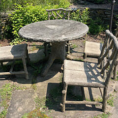 95-5450 Faux Boid Concrete Table and Chairs A_IMG_7348