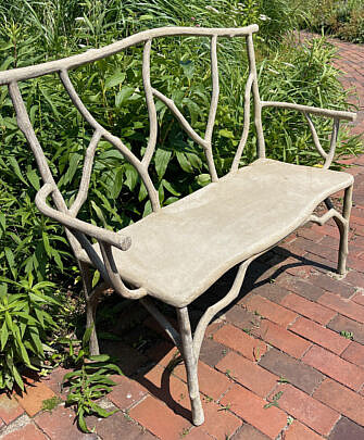 97-5450 Faux Bois Concrete Bench A_IMG_7341