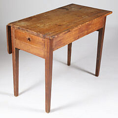 American Shaker Two Drawer Single Drop Leaf Table