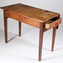 American Shaker Two Drawer Single Drop Leaf Table