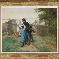 1-5484 Alphonse Gaudefroy Oil Flirtatious Hunter A_IMG_8610