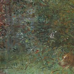 Alphonse Gaudefroy Oil on Canvas “The Flirtatious Hunter”