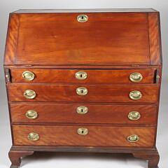 American Birch and Mahogany Slant Front Desk 18th Century
