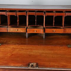 American Chippendale Flame Birch and Mahogany Slant Front Desk, 18th Century