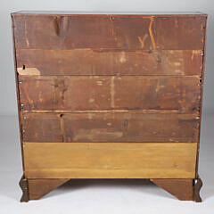 American Chippendale Flame Birch and Mahogany Slant Front Desk, 18th Century