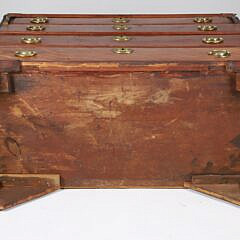 American Chippendale Flame Birch and Mahogany Slant Front Desk, 18th Century