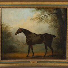 Daniel Clowes (1790-1849) Oil on Panel "Dark Boy Hunter in Landscape"