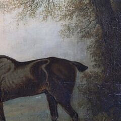 Daniel Clowes Oil on Panel “Dark Boy Hunter in Landscape”