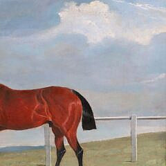 Oil on Canvas “Barrister Leading a Horse”, 19th Century