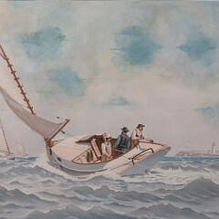 Federick S. Cozzens Lithograph “Trolling for Bluefish”