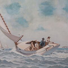Federick S. Cozzens Lithograph “Trolling for Bluefish”