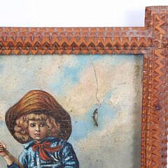 Oil on Board “Young Fisherman”, 19th Century