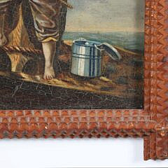 Oil on Board “Young Fisherman”, 19th Century