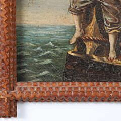 Oil on Board “Young Fisherman”, 19th Century