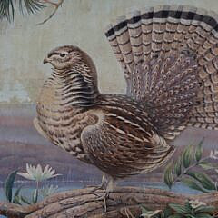Henry Emerson Tuttle Egg Tempura on Masonite “Ruffled Grouse”, circa 1944