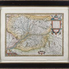 Hand Colored Copper Plate Engraving "Map of Aryov" circa 1579