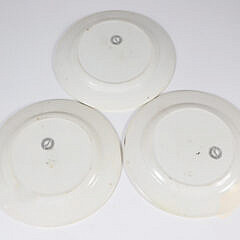 Set of Three Napoleonic Black Transferware Dishes