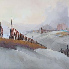 Phillip Hicken Acrylic on Canvas “Sand Fences”