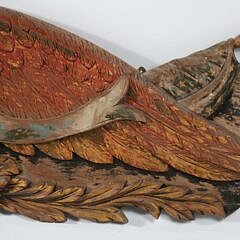 Large Vintage Carved and Painted American Spread Winged Eagle Plaque