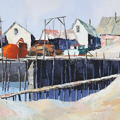 Phillip Hicken Acrylic on Canvas “Buoys”