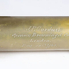 Four Items Including an Engraved J.P. Gardner Brass and Leather Telescope, 19th Century