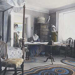 Wallace Nutting Photograph “The Quilting Party”