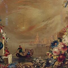 Pair of Venetian Scene Painted Panels, 19th Century