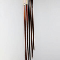 Group of Five L-Grip Canes with Antique Whale Ivory Grips, 19th Century