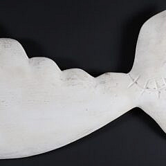 Mike Bacle Carved and Painted Moby Dick Sperm Whale Plaque